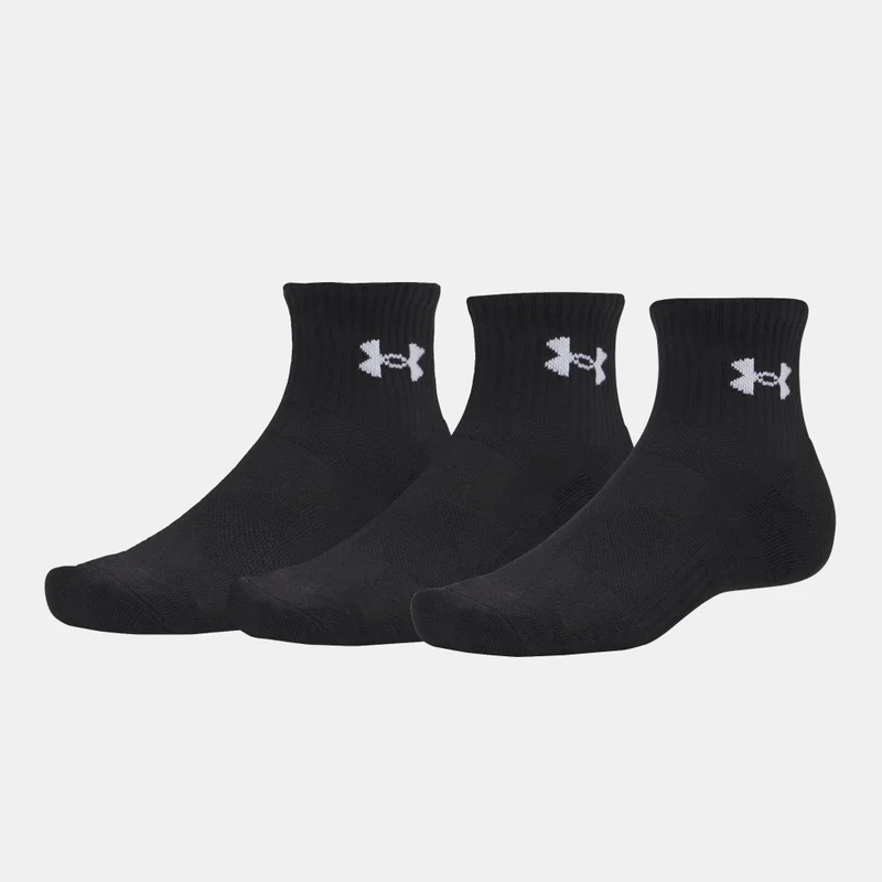 Under Armour Black Performance Quarter Socks (3 Pairs)  | Best Price UAE